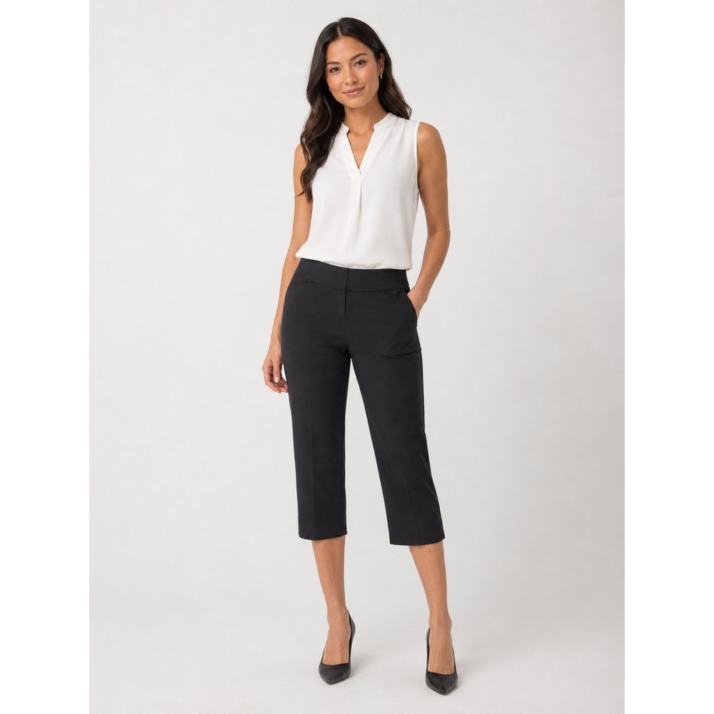Express Design Studio Editor Black Cropped Straight Leg Dress Pants Mens Size 10